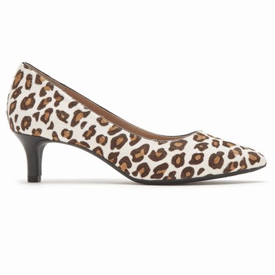 Salto Alto Rockport Total Motion Kalila Pump Mulher Branco/Leopardo PT-19578